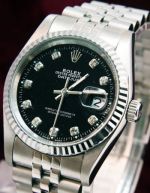 Rolex Jubilee Bracelet Black Diamond Face Datejust Men watch-Rolex Replica Watches for Sale